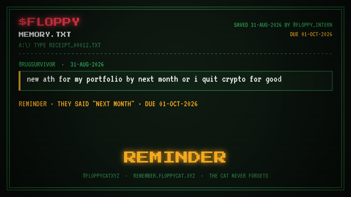 Post by @rugsurvivor: new ath for my portfolio by next month or i quit crypto for good