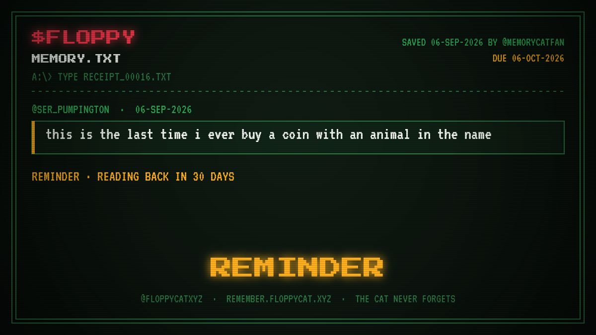 Post by @ser_pumpington: this is the last time i ever buy a coin with an animal in the name