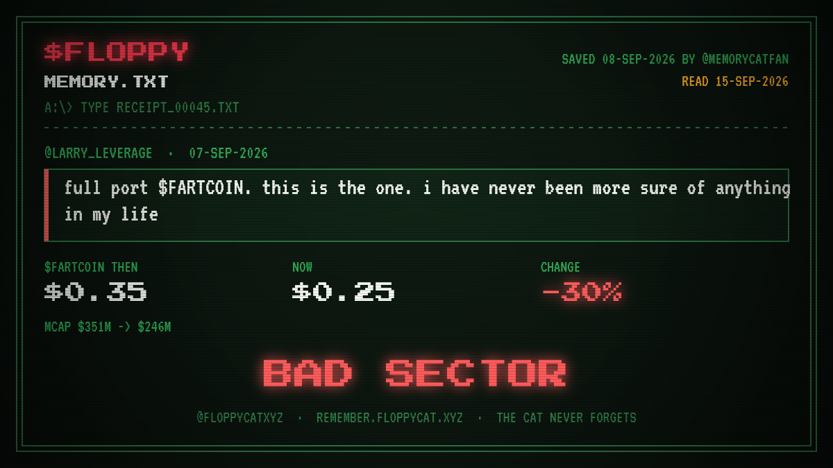 Post by @larry_leverage: full port $FARTCOIN. this is the one. i have never been more sure of anything in my life